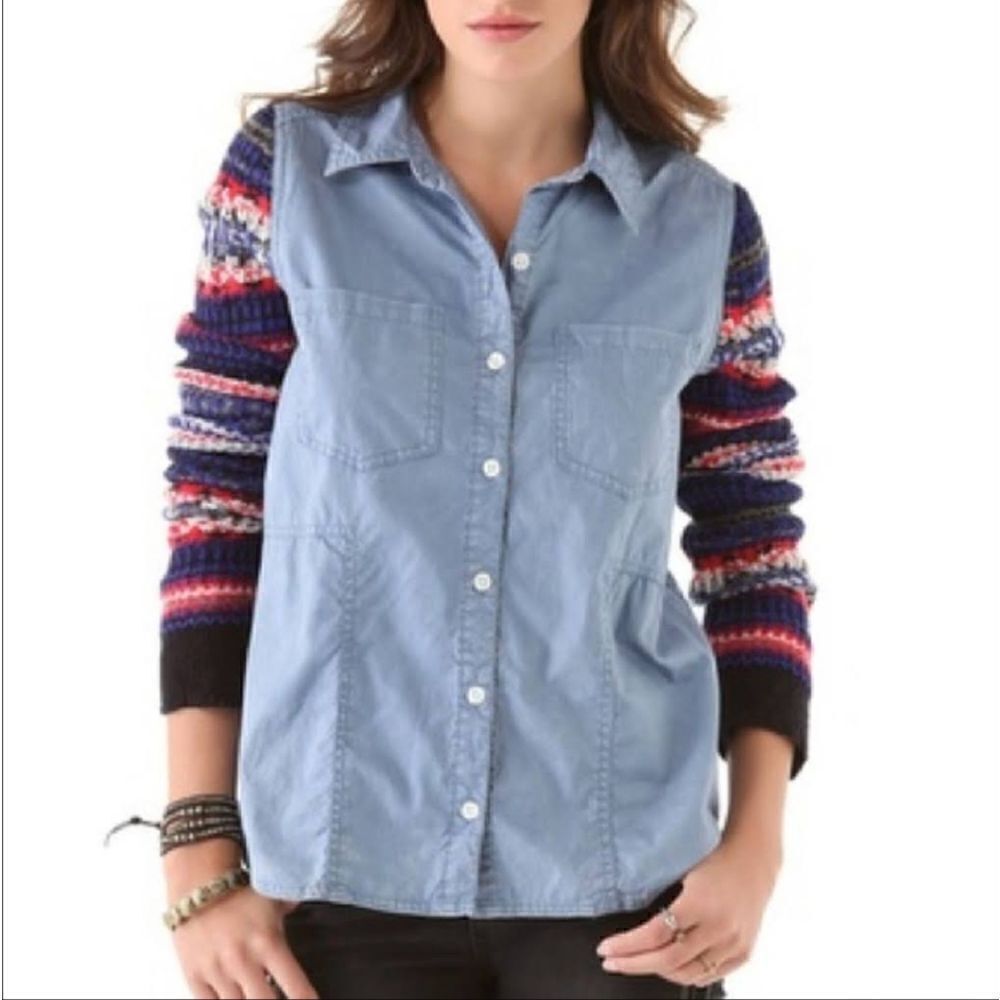 Free People Button Down Top - Picture 2 of 7